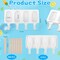 8-Set Silicone Popsicle & Cakesicle Molds with 400 Wooden Sticks – 4-Cavity Reusable Ice Pop & Oval Cake Molds for Kids, DIY Frozen Treats, Easy Release Party Snacks (White)